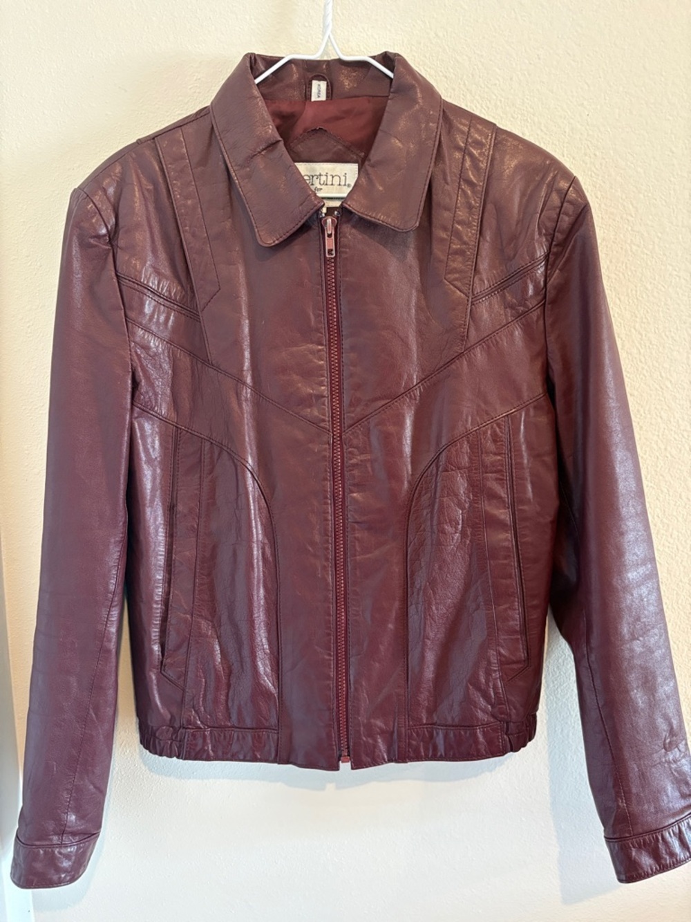 Vintage maroon/burgundy leather jacket Gorgeous!